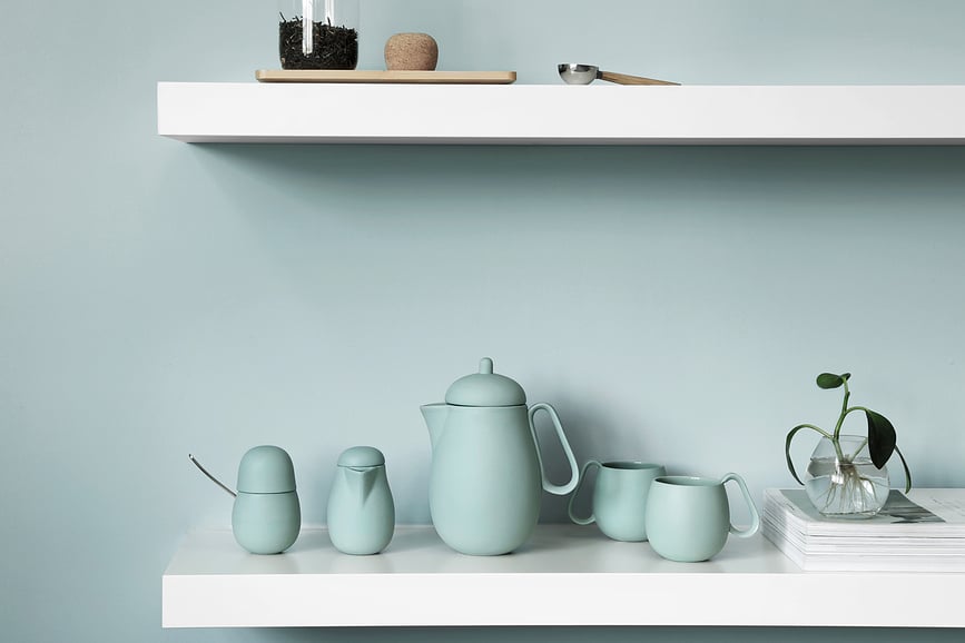 Nina Set za čaj puderasto zelena Set od 3 dijela