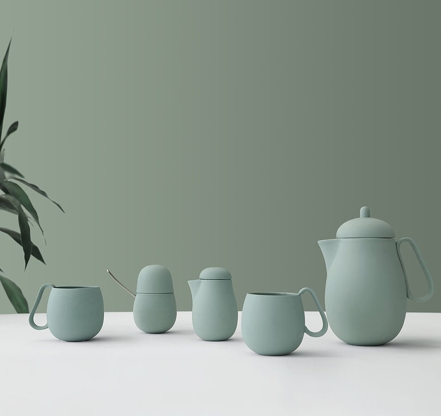 Nina Tasses, grises, Lot de 2