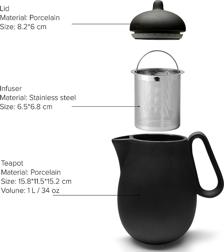 Nina Théière avec infuseur, anthracite