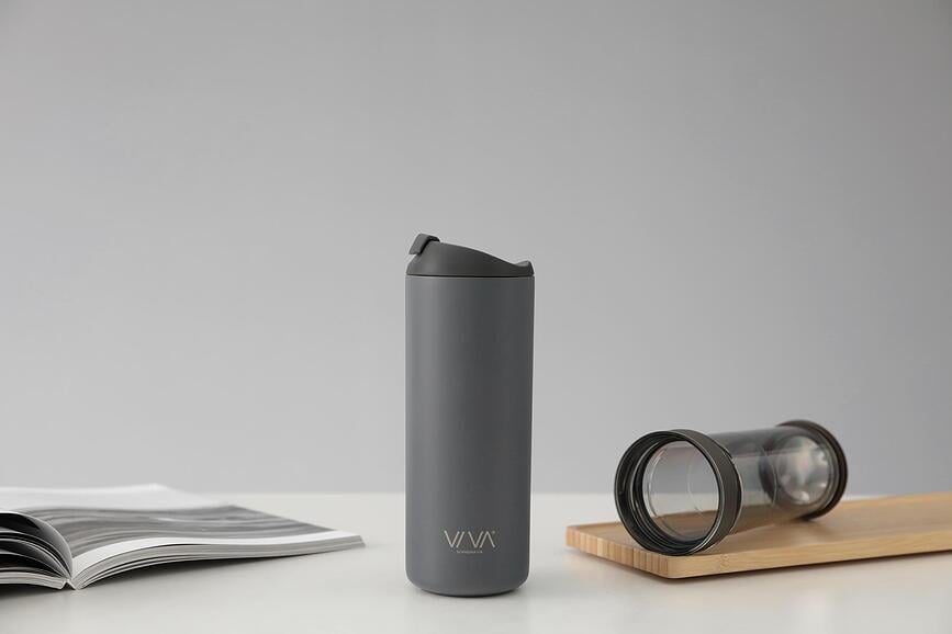 Recharge Anytime Mug Isotherme avec infuseur, bordeaux