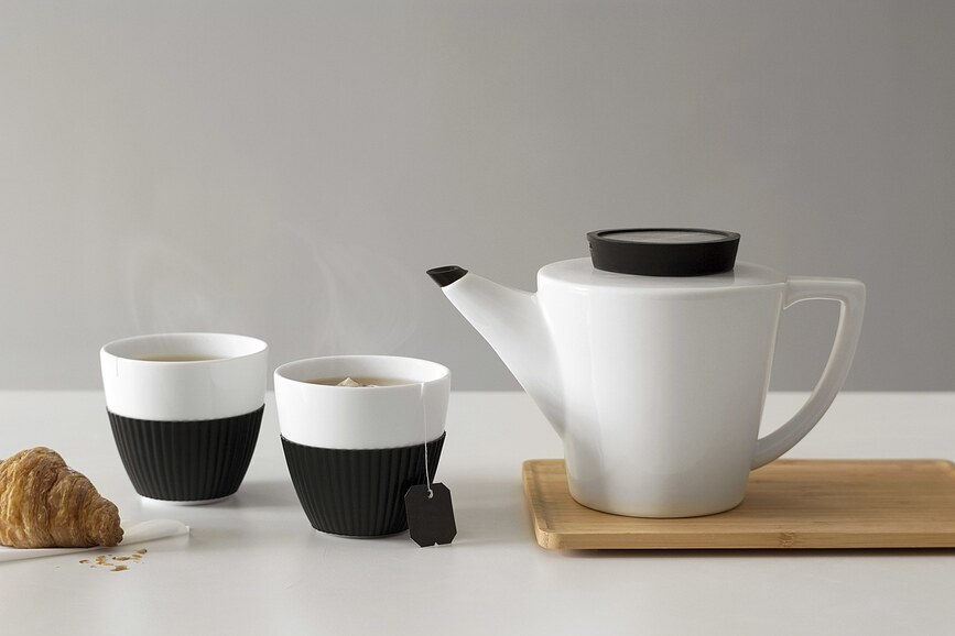 Set de té Infusion, negro, 3 piezas