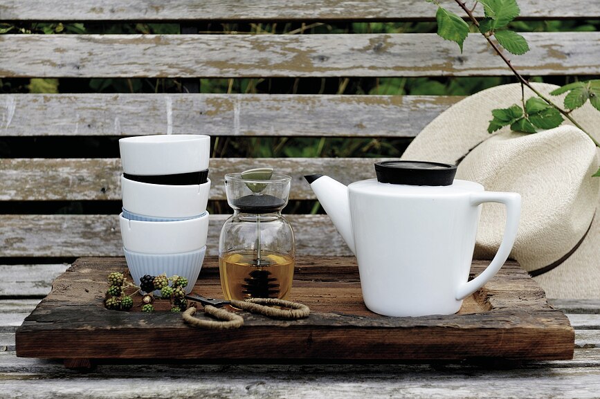 Set de té Infusion, negro, 3 piezas