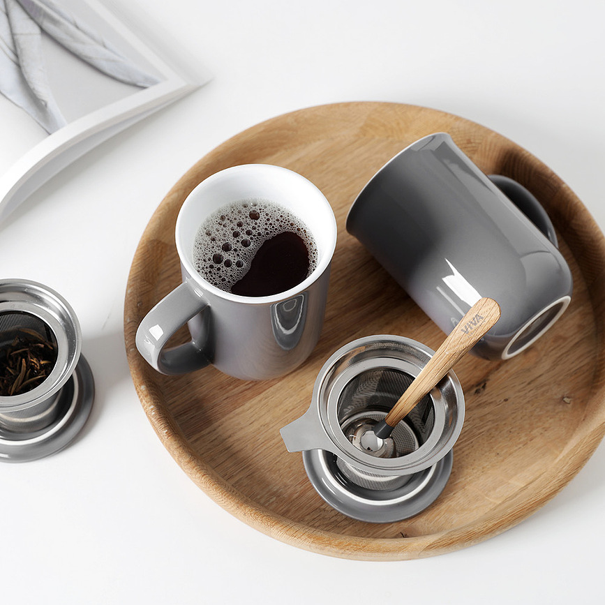 Taza con infusor Minima Balance, azul carbón