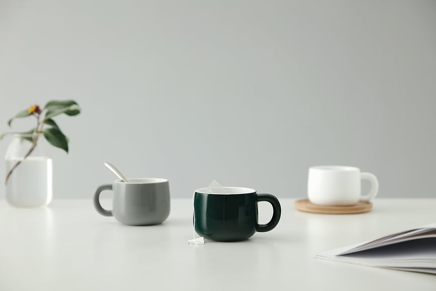 Tazas Isabella, verde pino, 4 unidades