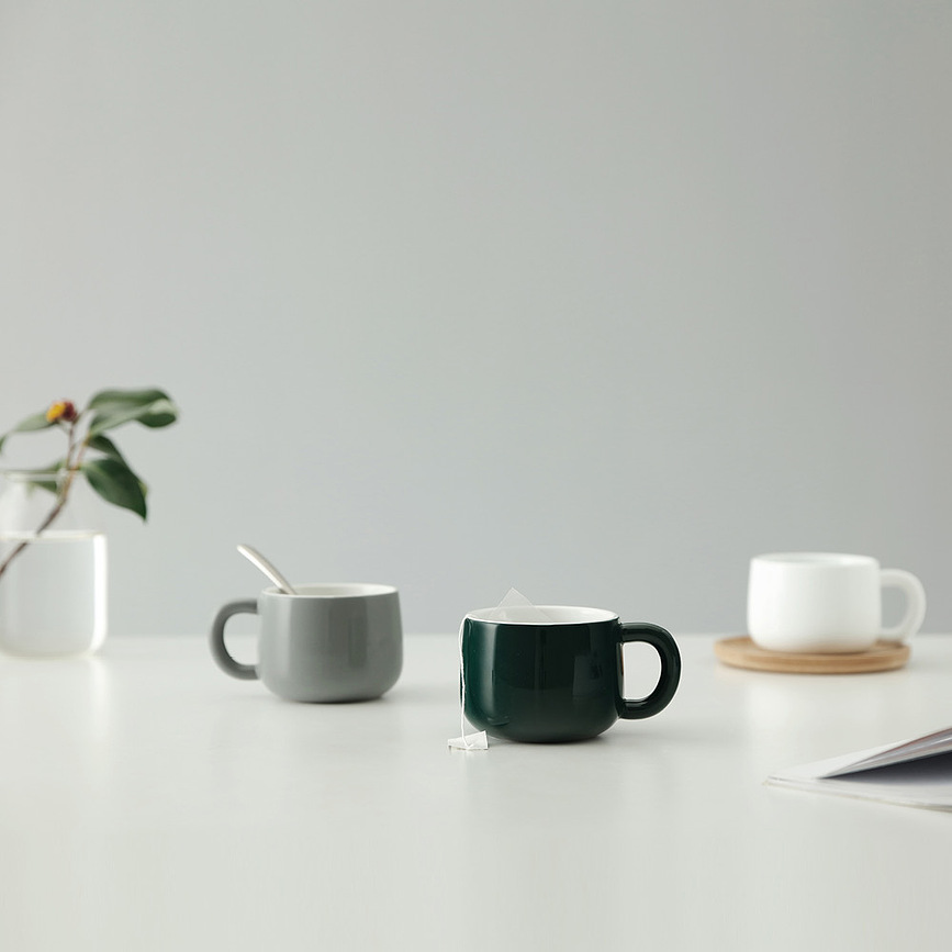 Tazas Isabella, verde pino, 4 unidades