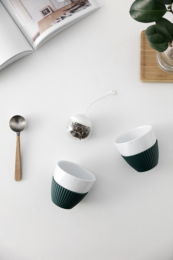 Tazas de té Anytime, verdes, 2 unidades