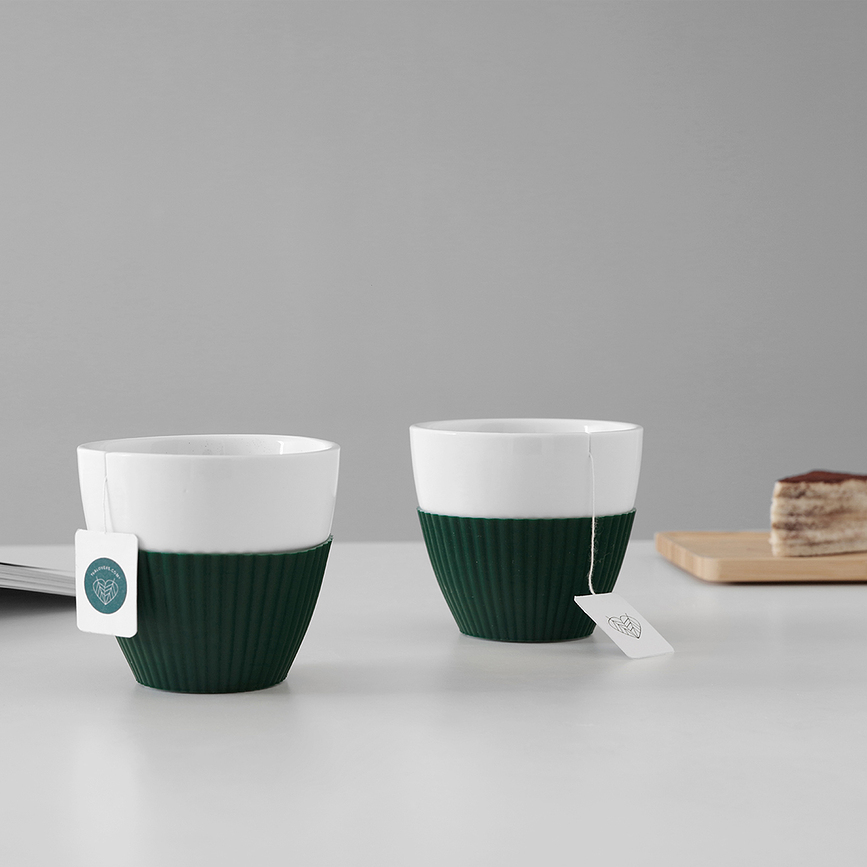 Tazas de té Anytime, verdes, 2 unidades