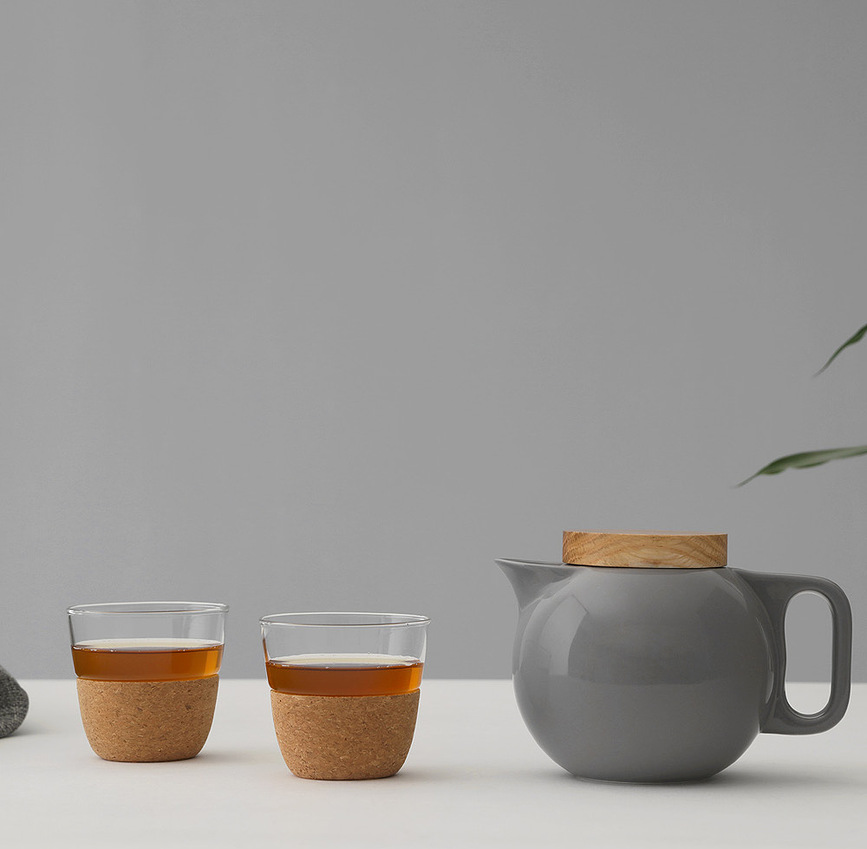 Tetera para infusión Amelia, burdeos