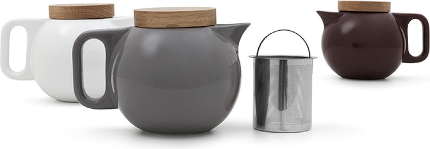 Tetera para infusión Amelia, burdeos