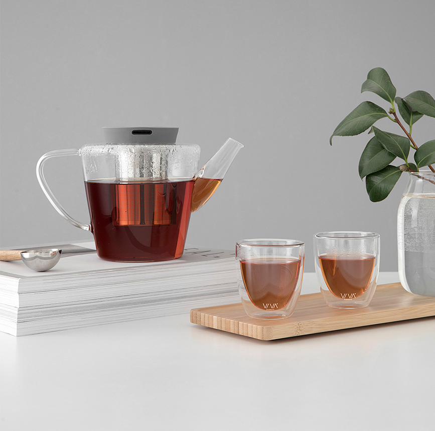 Tetera con infusor Infusion, negra