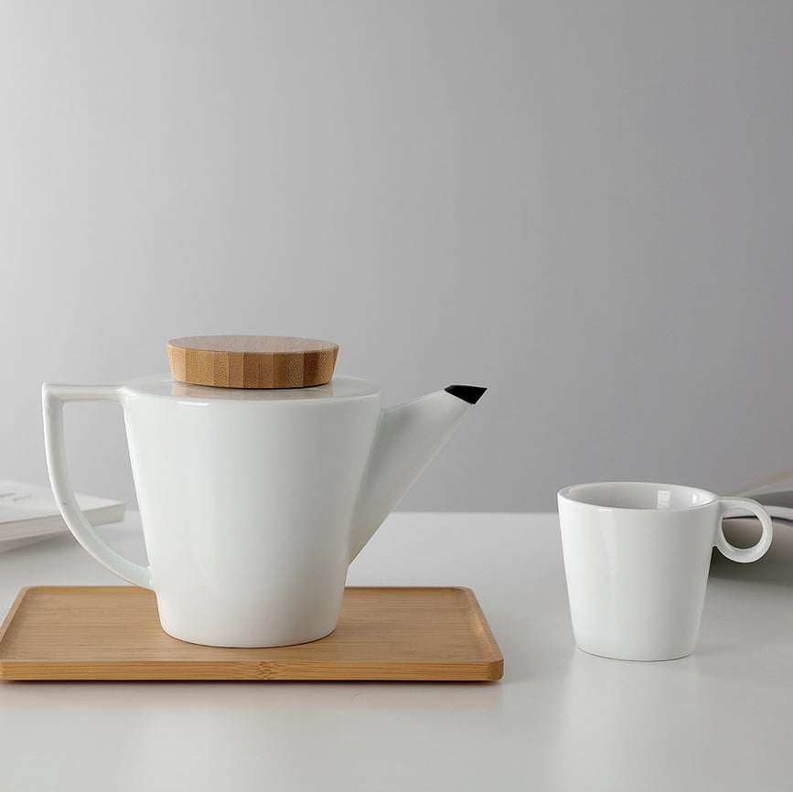 Tetera infusora Anytime, con tapa de madera, 1 L