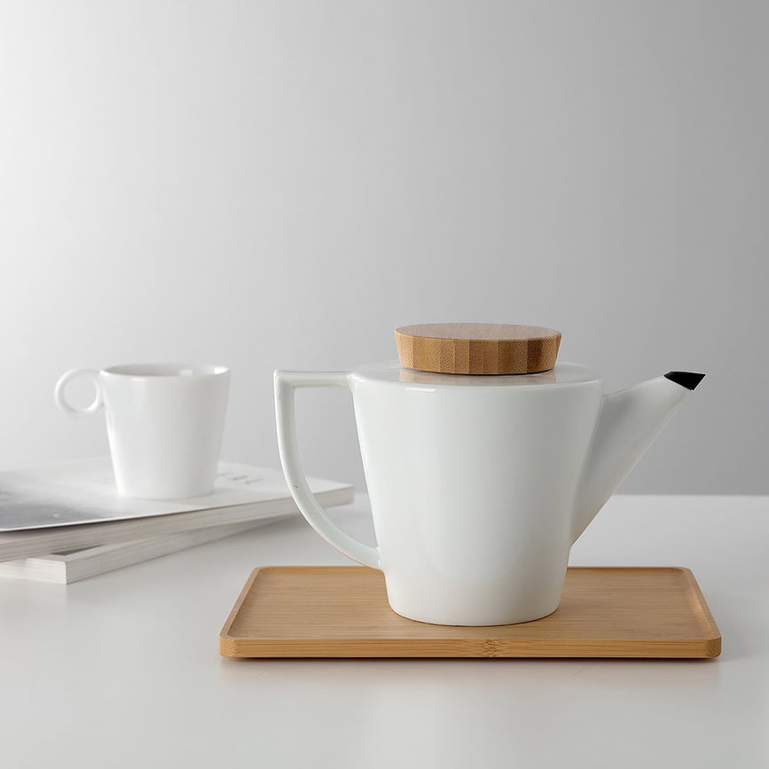 Tetera infusora Anytime, con tapa de madera, 1 L