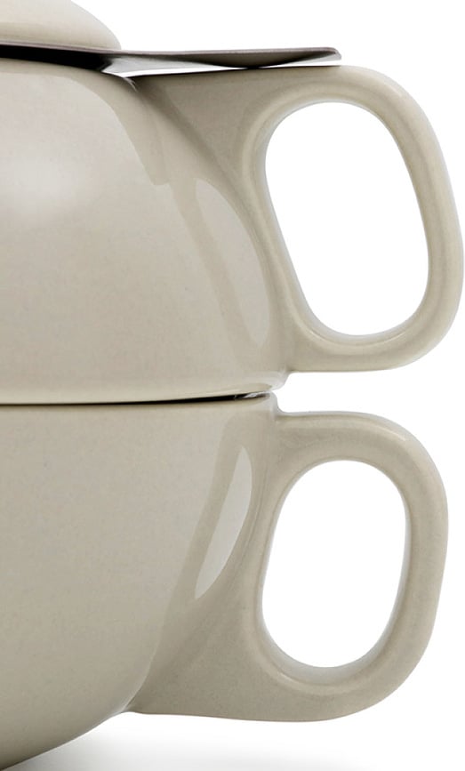 Tetera Jaimi de dos piezas, beige