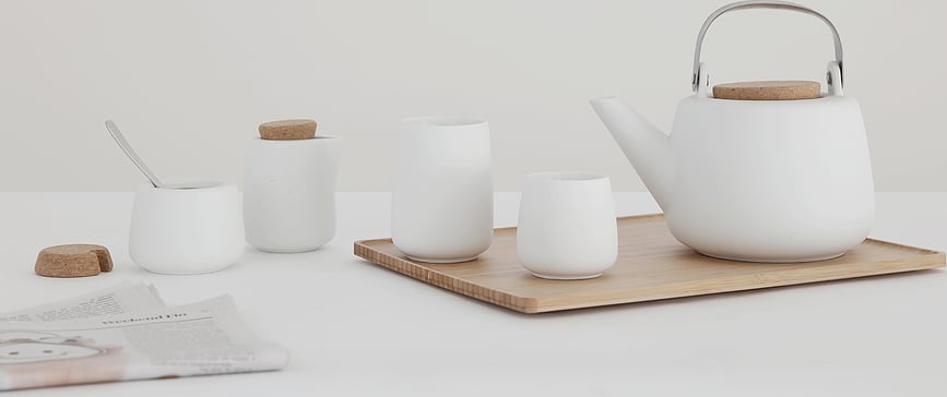 Tetera Nicola, blanca