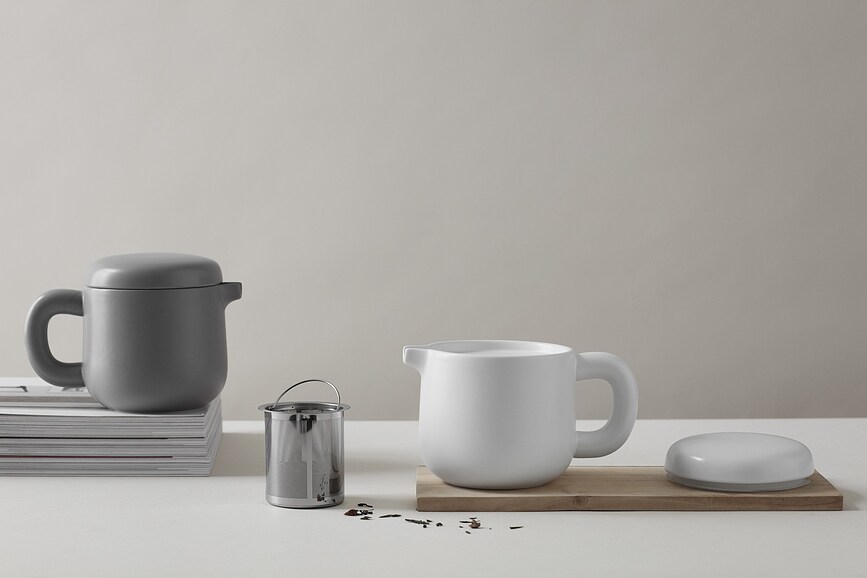 Tetera con infusor Isabella, blanca