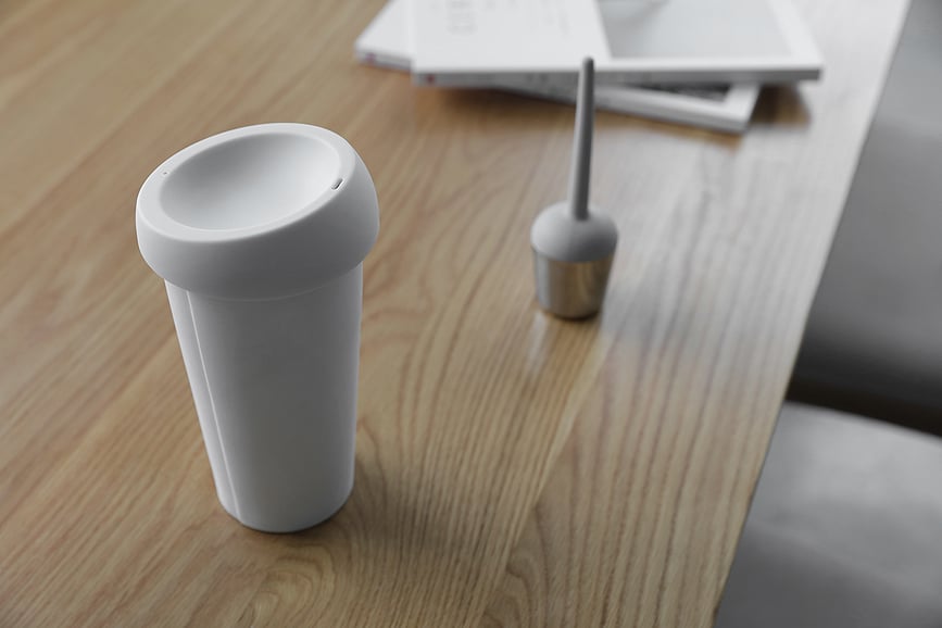 Vaso con boquilla Anytime Emma, blanco