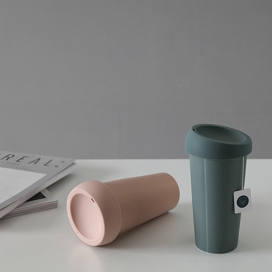 Vaso con boquilla Anytime Emma, blanco