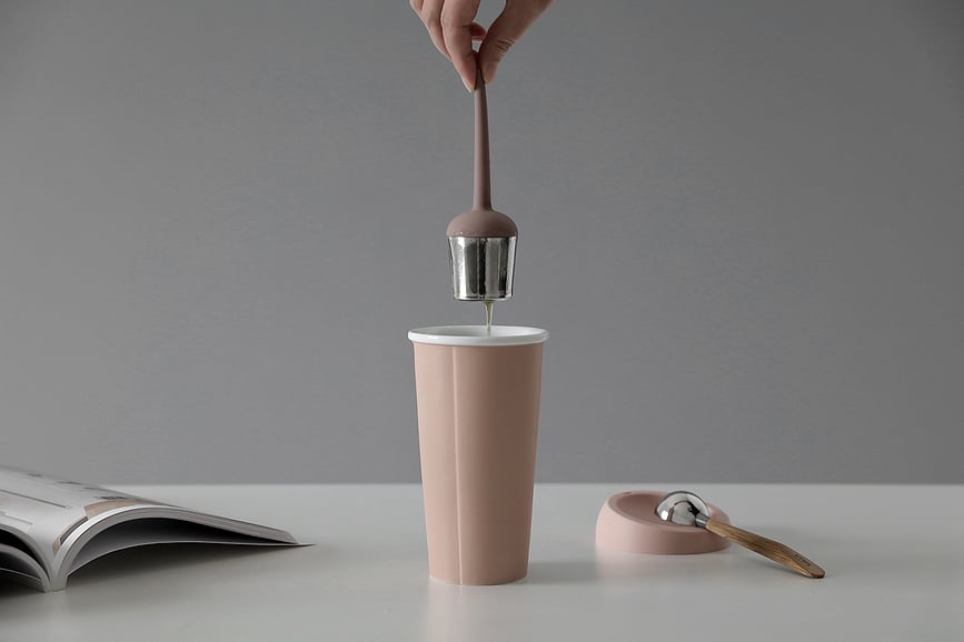 Vaso con boquilla Anytime Emma, blanco