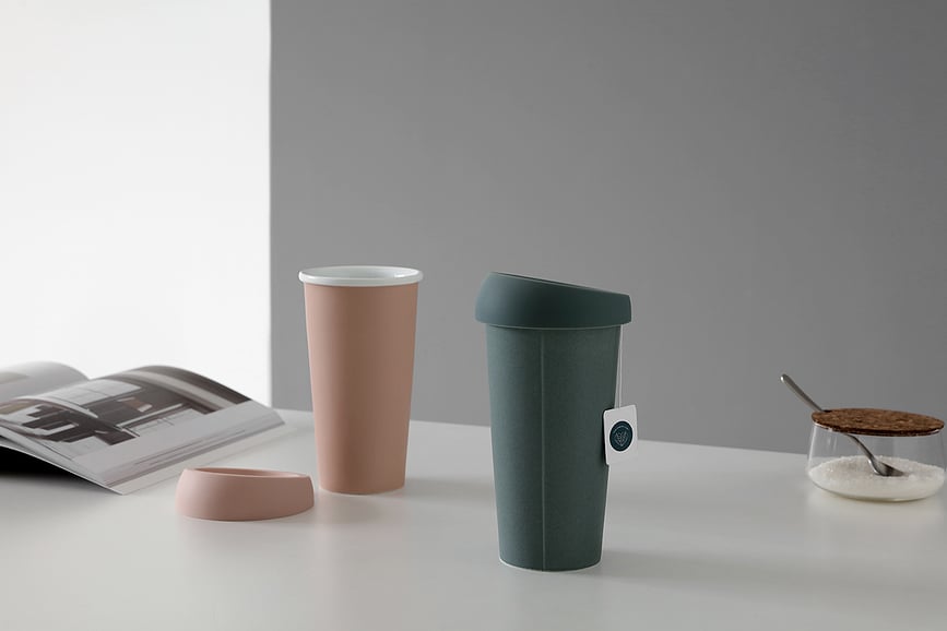 Vaso con boquilla Anytime Emma, blanco