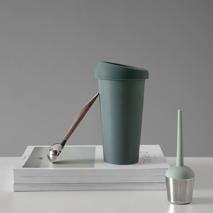 Vaso con boquilla Anytime Emma, blanco