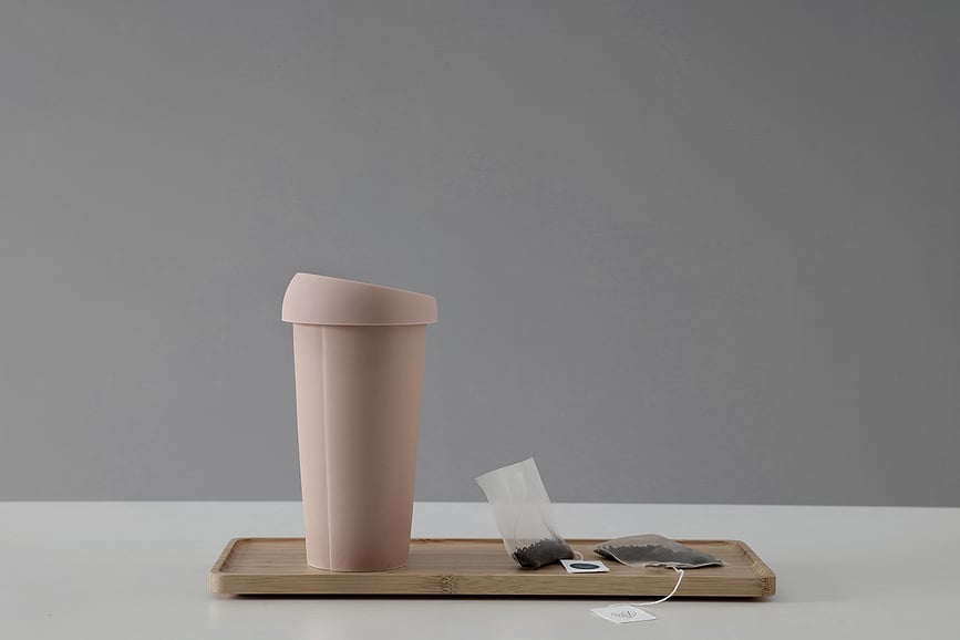 Vaso con boquilla Anytime Emma, blanco