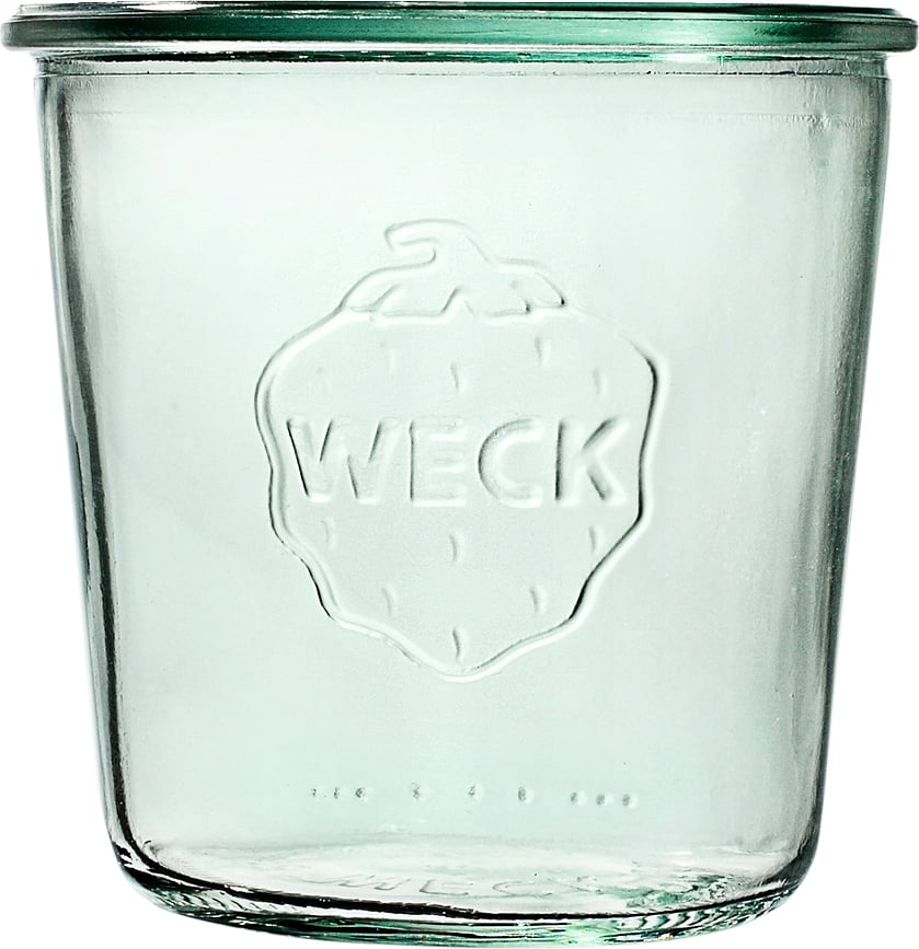 Weck Glas 580 ml nach oben verbreitend