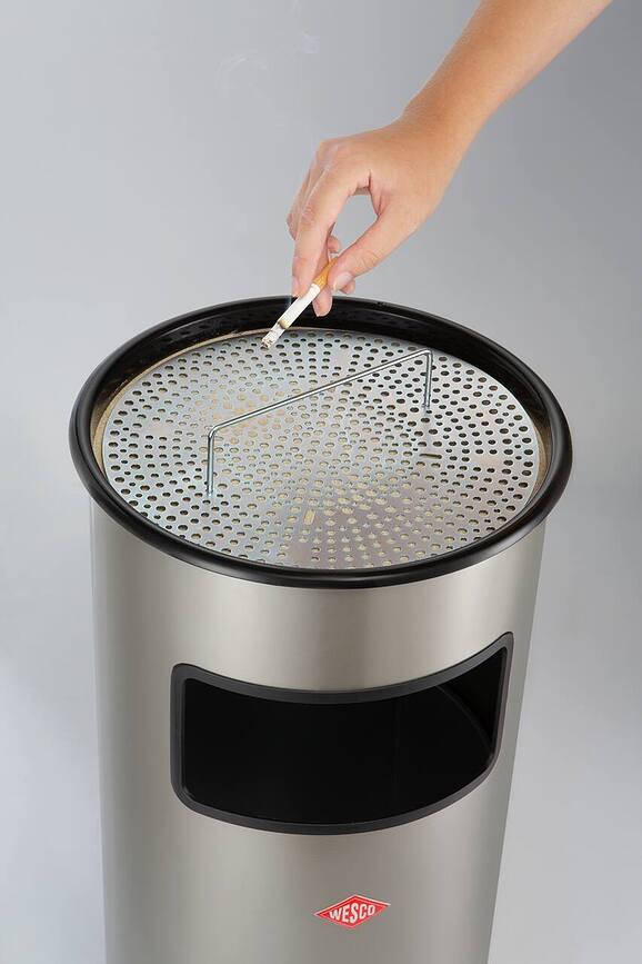 Ashtray Poubelle avec seau intérieur, 24 L, rouge