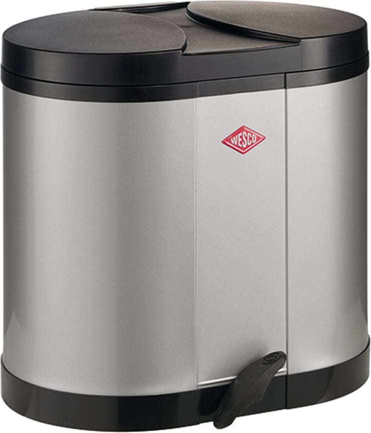 Beta Avfallshink 2 x 15 l, silver