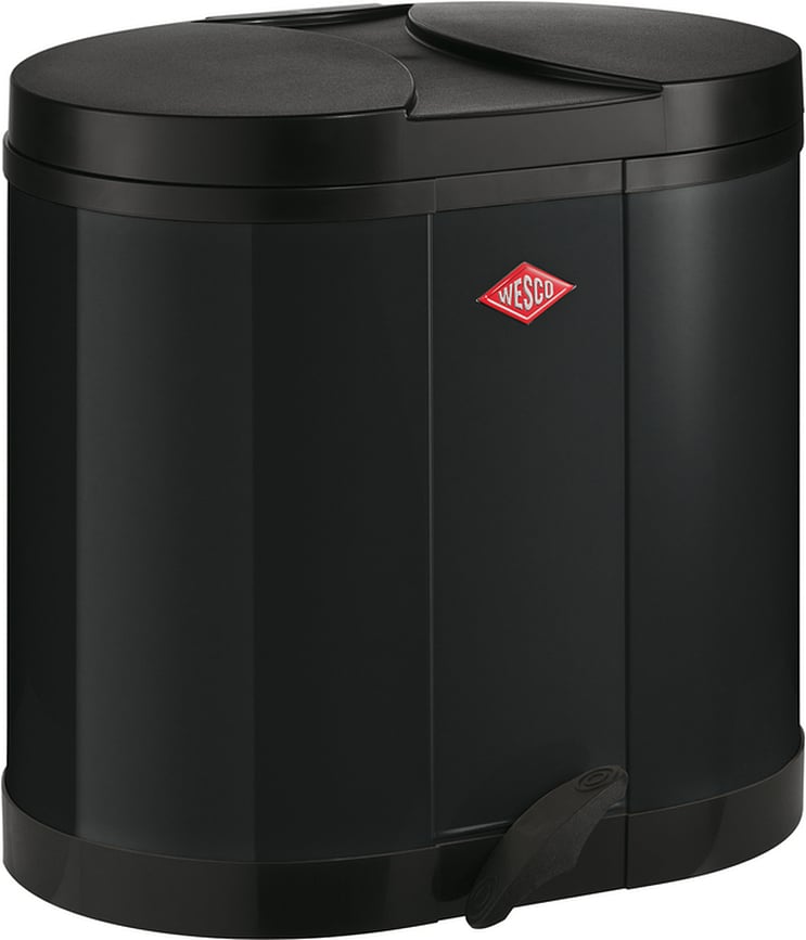 Beta Κάδος Απορριμμάτων διπλός, 2 x 15 l, μαύρος