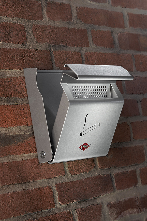 Cenicero de pared Wesco, plateado