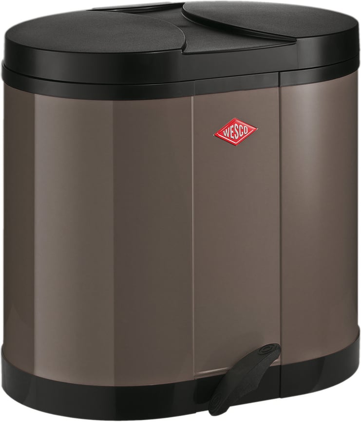 Coș de gunoi Beta 2 x 15 l maro