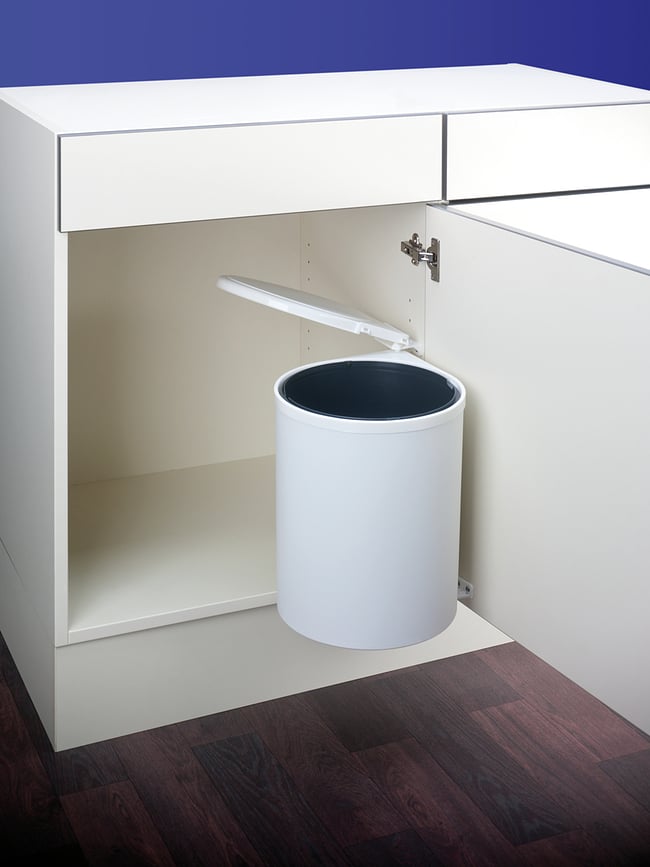Cubo de basura para armario Rondo, 13 L, blanco