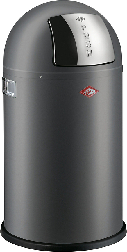 PushBoy Junior Κάδος Απορριμμάτων, 22 L, ανθρακί, ματ