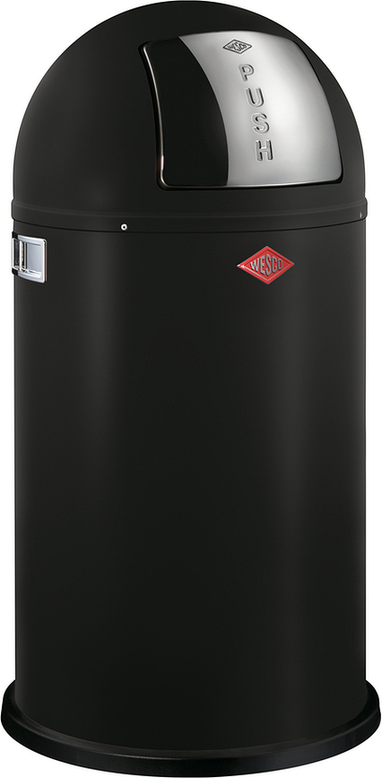 PushBoy Κάδος Απορριμμάτων, 50 L, μαύρο ματ