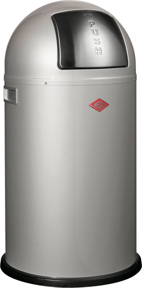 PushBoy Mülleimer 50 l silberfarben