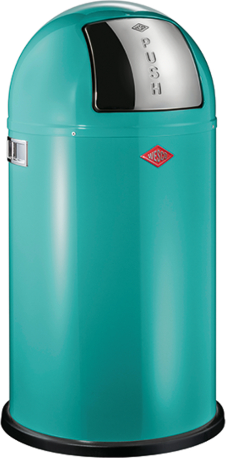 PushBoy Mülleimer 50 l türkisfarbig