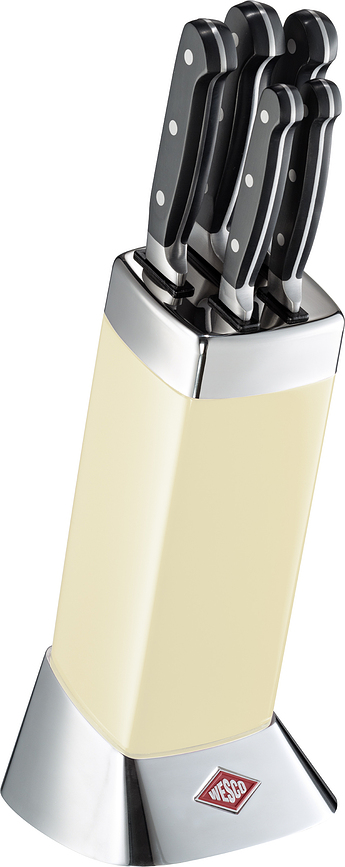 Wesco 5er-Messerblock beige