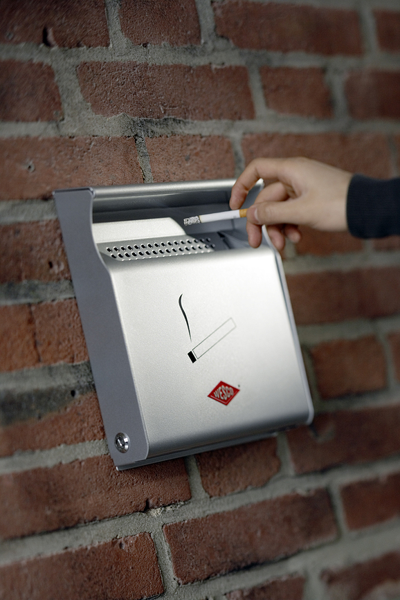 Wesco Cendrier mural, argenté