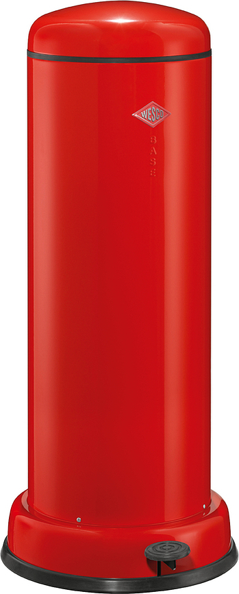 Zilveren vuilnisbak Big BaseBoy 30 l rood