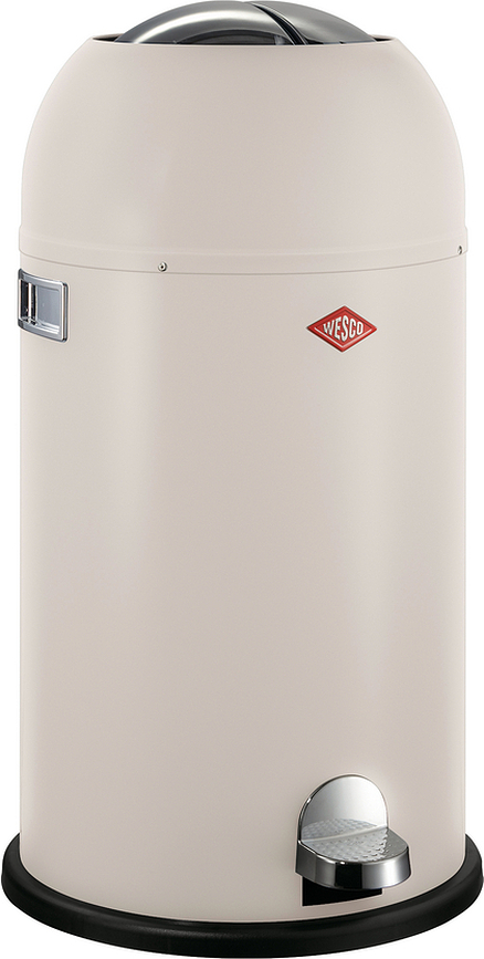 Zilveren vuilnisbak KickMaster 33 l zand mat