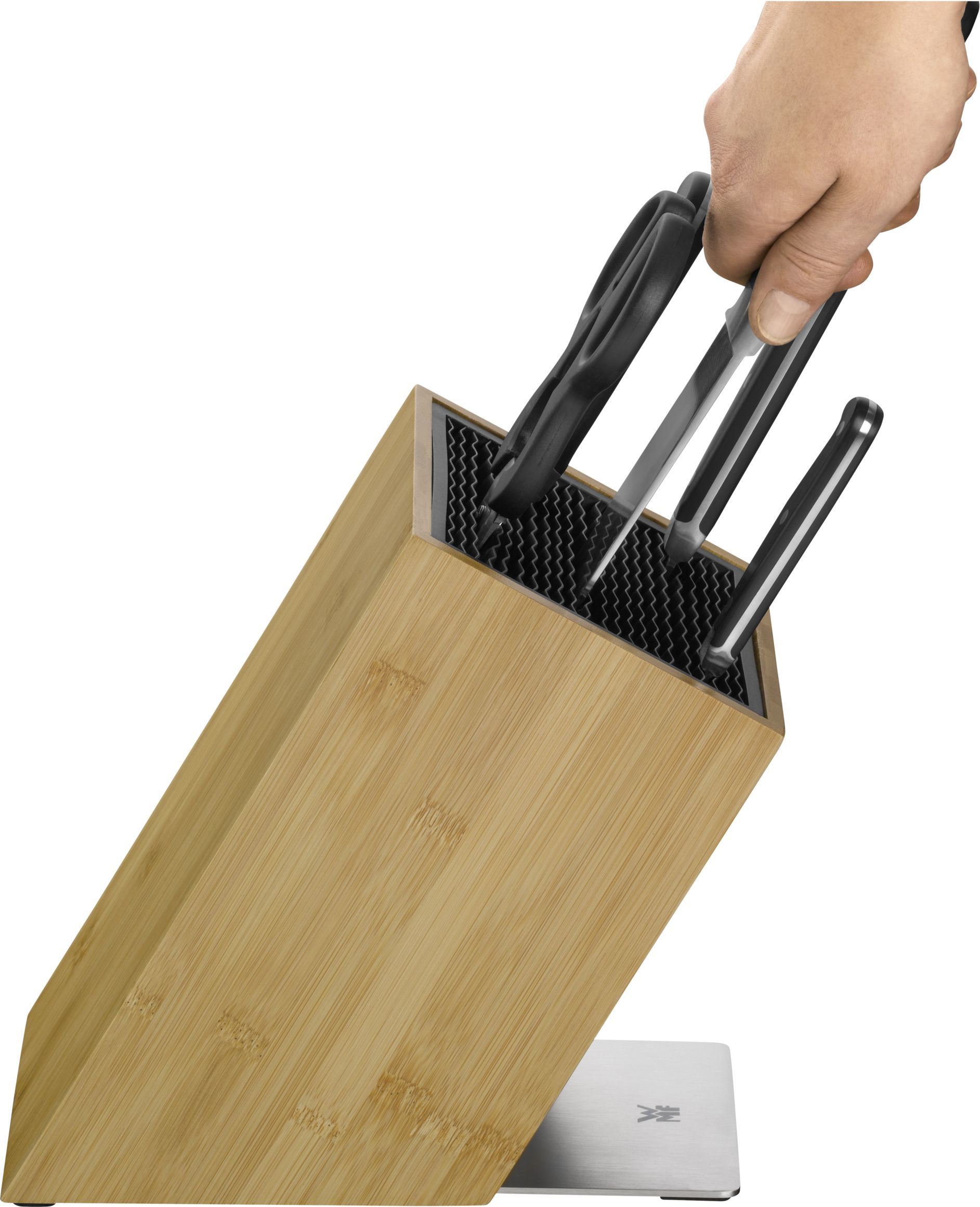 WMF Flextec 1893854500 Blocco Vuoto Senza Coltello Bambù, Marrone
