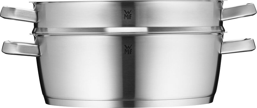 Cacerola Baja Iconic 28 cm, con cesta para cocinar al vapor