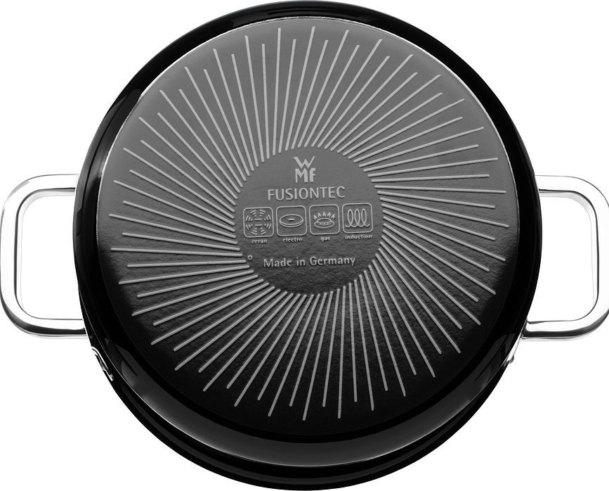 Olla Fusiontec Functional, baja, 2,4 L, negra