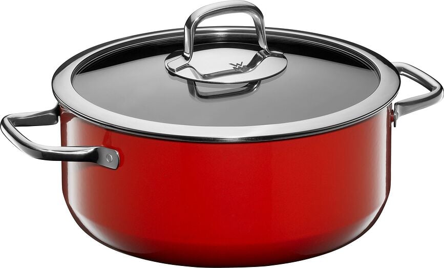 Compact Red Cooking pot 24 cm low