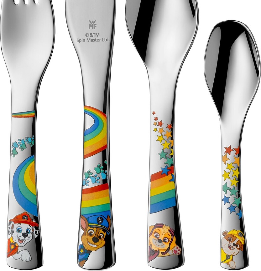 Cubiertos infantiles WMF Patrulla Canina, Set de 4 piezas