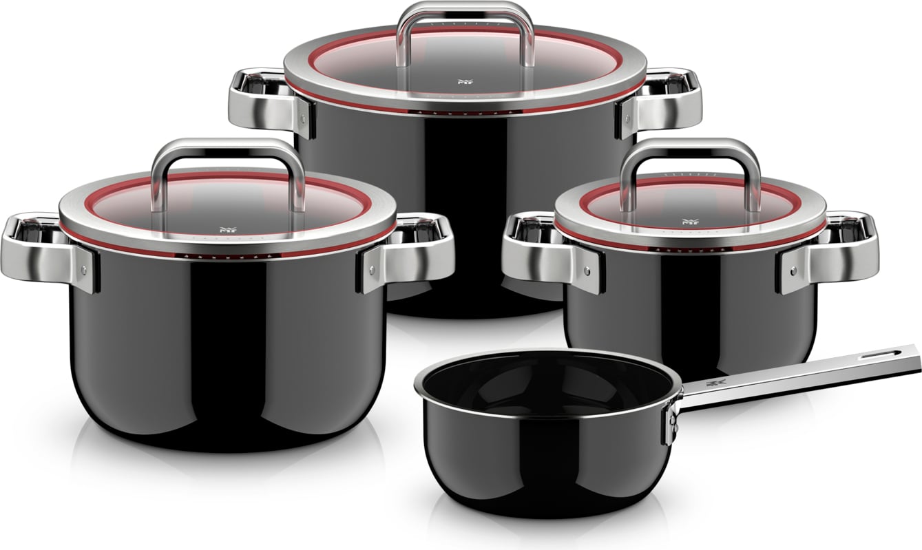 Fusiontec Function Pro Topfset mit Stielkasserolle und 3 Deckeln, 7-tlg.