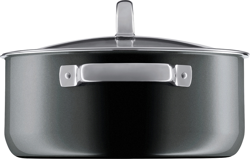 Fusiontec Mineral Lonac niski s poklopcem 24 cm crni