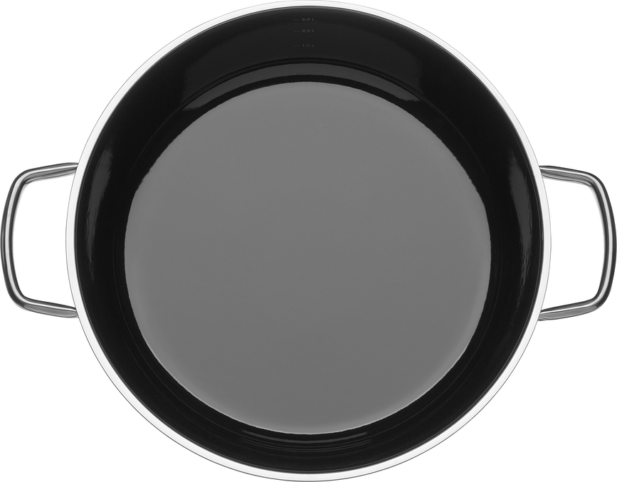 Fusiontec Mineral Lonec nizek, 24 cm, črn, s pokrovko