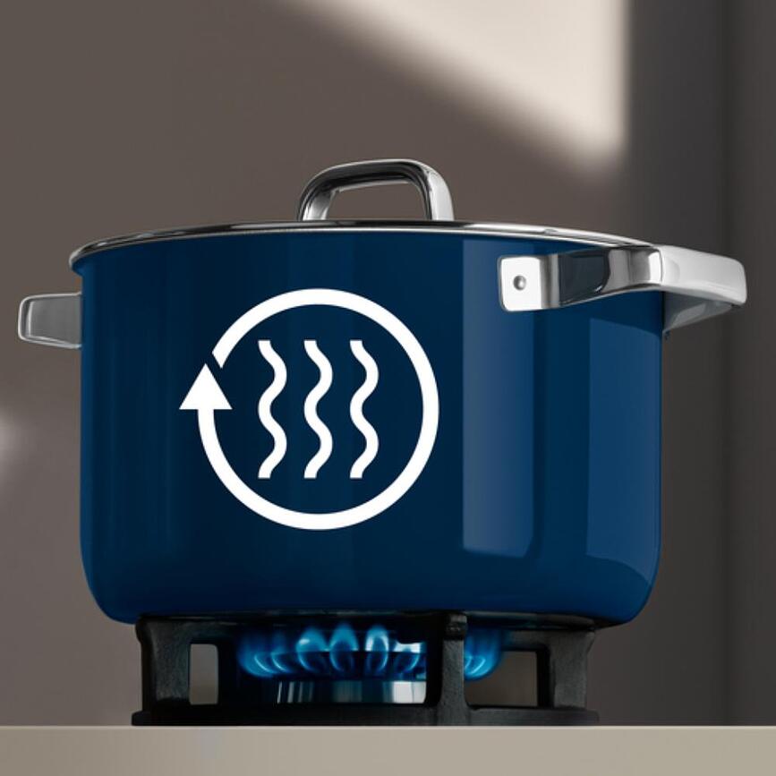 Fusiontec Mineral Pro Batterie de Cuisine, bleu océanique, Set 8 pièces