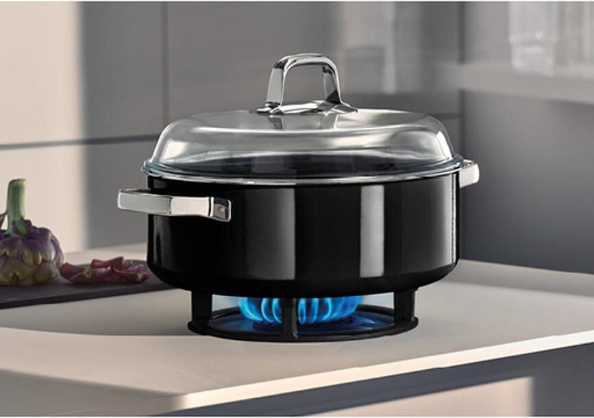 Fusiontec Mineral Pro Cocotte ronde, 28 cm, noire